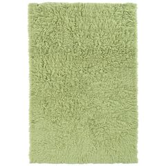 Flokati Lime Green Rug