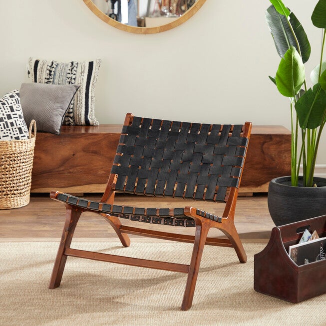 Black Mahogany Contemporary Accent Chair Accent Chair, , alternate image number 6