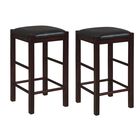 Lancer Backless Counter Stools, Espresso - Set of Two, ESPRESSO, hi-res image number null