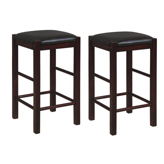 Lancer Backless Counter Stools, Espresso - Set of Two, ESPRESSO, hi-res image number null