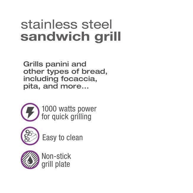 Stainless Steel Sandwich Grill, , alternate image number null