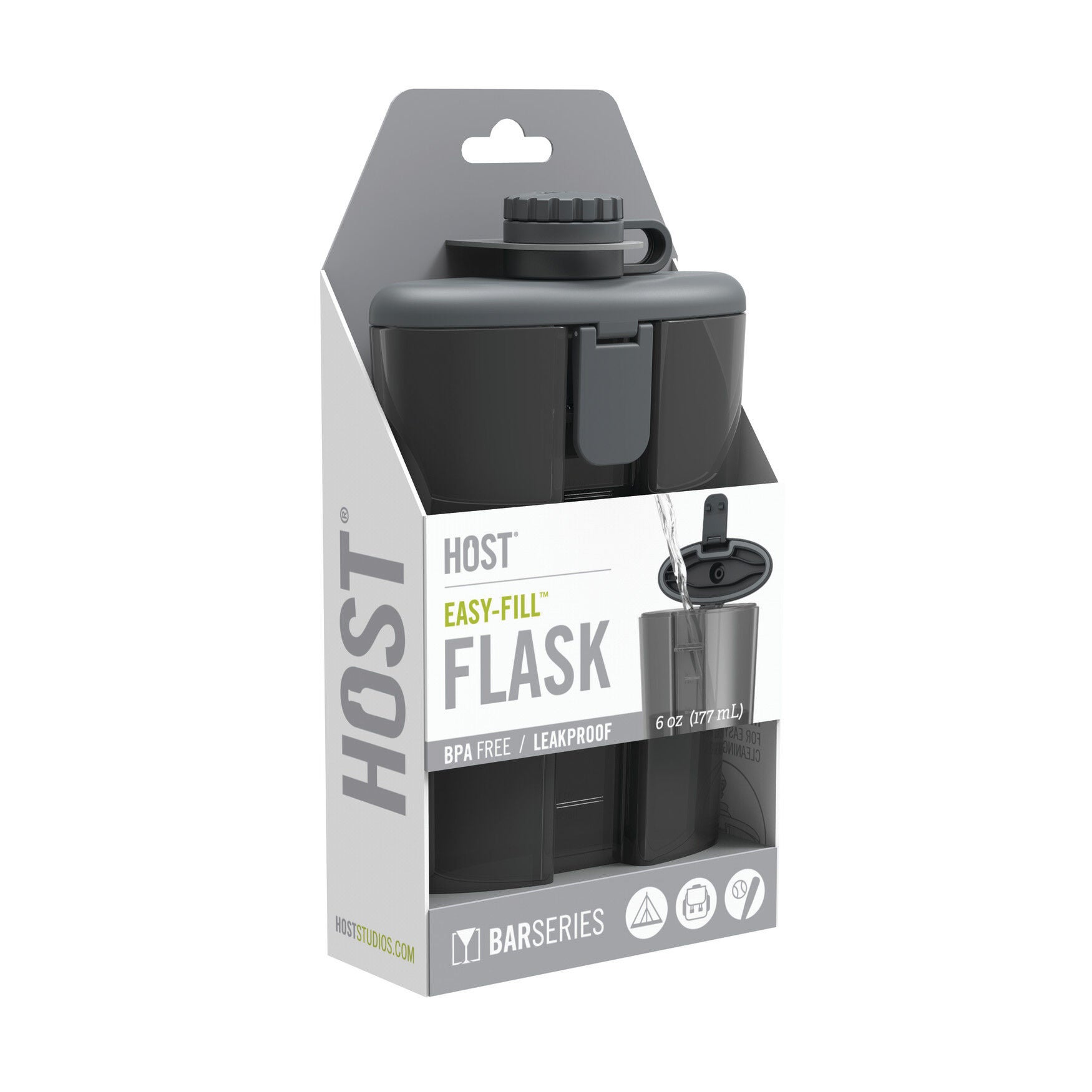 Easy-Fill Flask In Grey By, , alternate image number 7