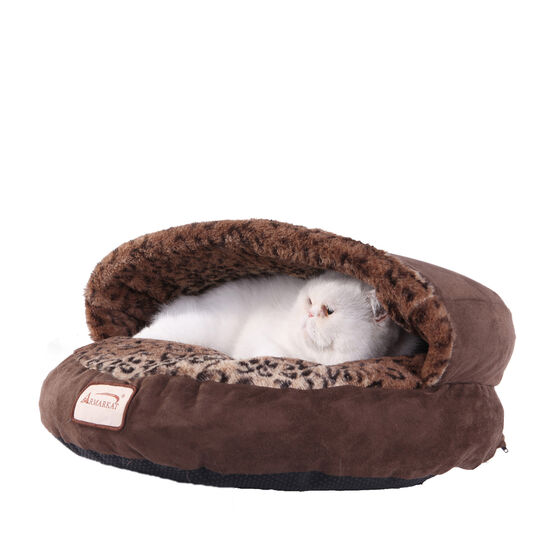 Cuddle Cave Cat Dog Slipper Bed, MOCHA, hi-res image number null