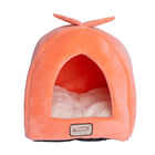 Cat Pet Small Dog Cave Shape Bed, Orange, , on-hover image number 1