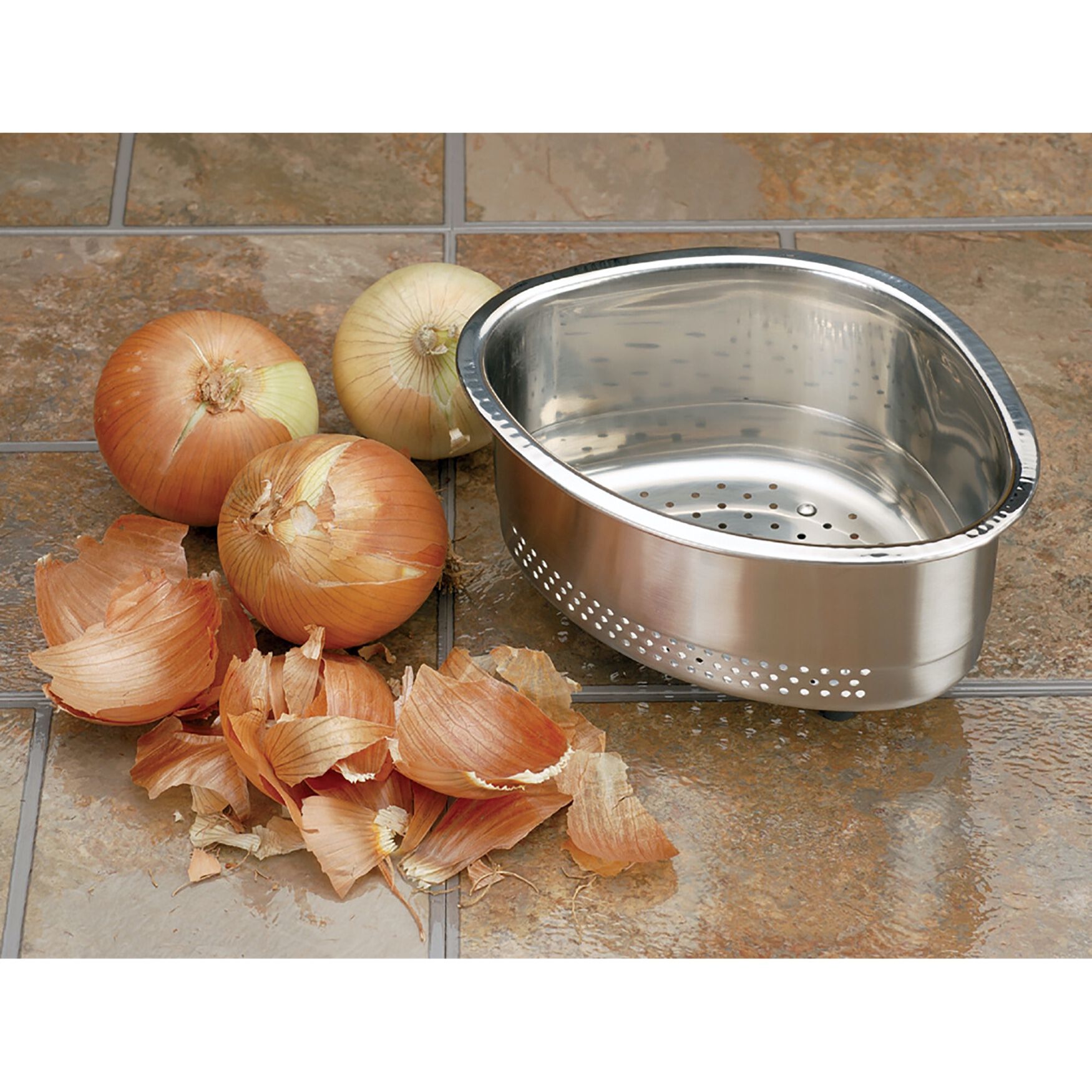 In-Sink Stainless Steel Corner Basket, , alternate image number 2