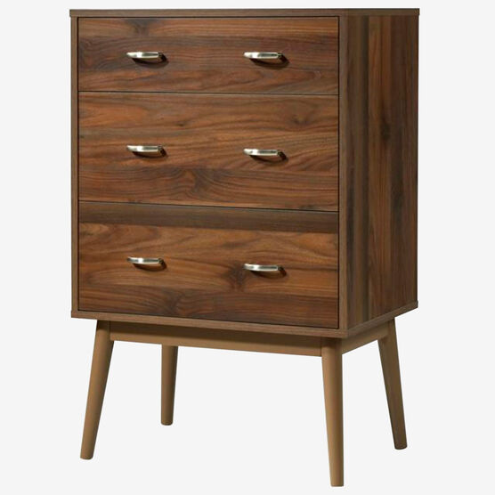 Montage Mid-Century 3 Drawer Chest, WALNUT, hi-res image number null
