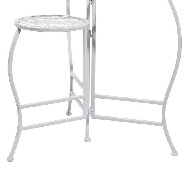 Set Of 3 White Metal Traditional Plantstand, , alternate image number null