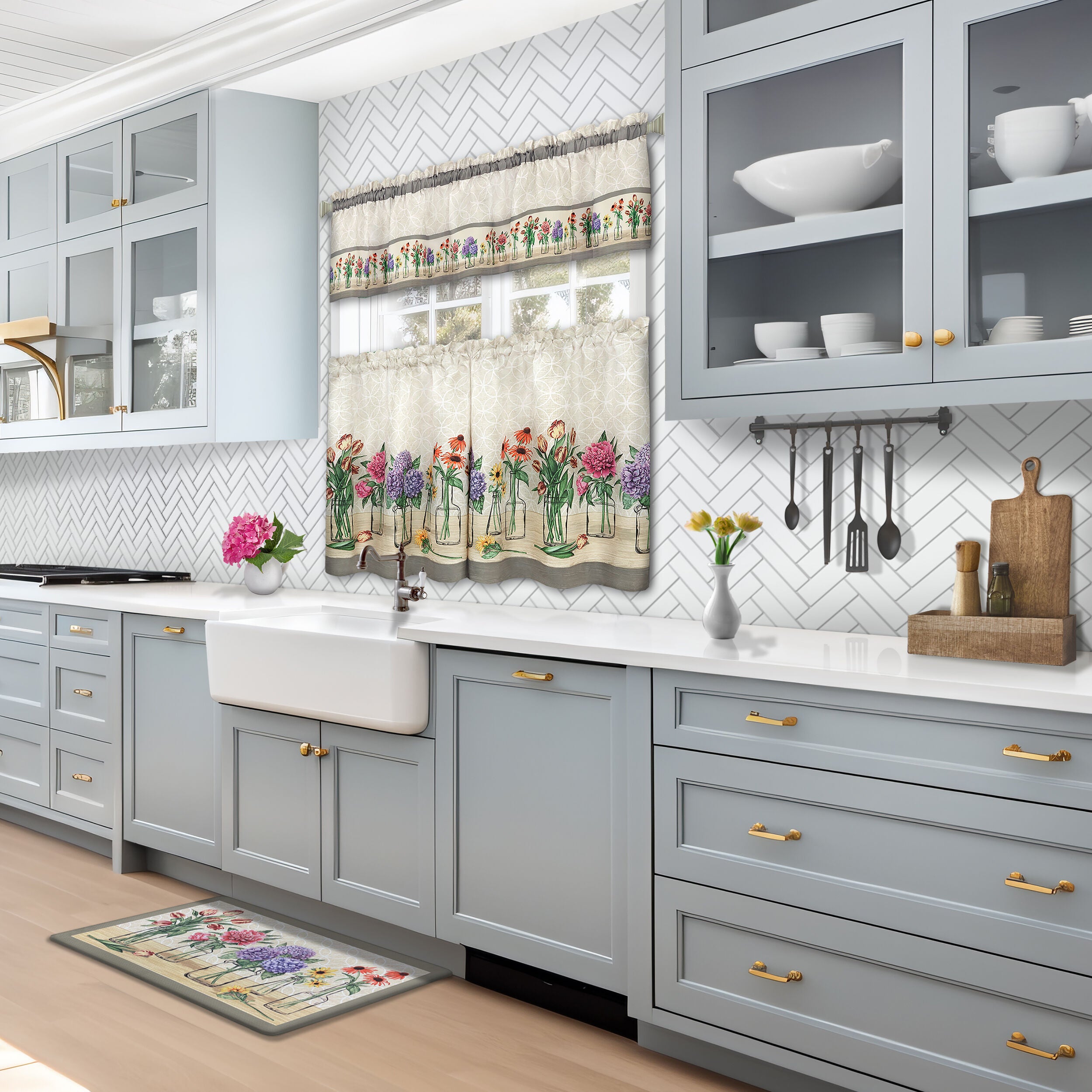 Garden Blooms 18x30 Anti Fatigue Mat, MULTI, alternate image number 3