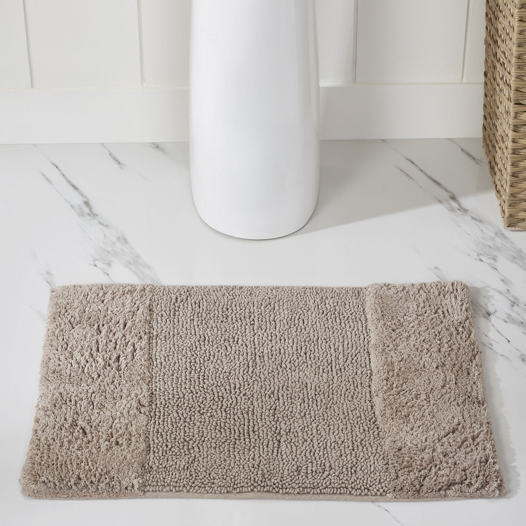 Granada Collection 100% Cotton 17 inches X 24 inches Rectangle Bath Rug, SAND, hi-res image number 0