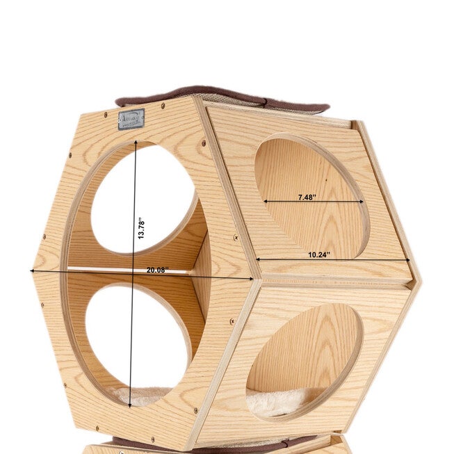 Armarkat Real Wood Wall Series: Set Of Two Natural Wood Wall Tree Additions W2107A Cat Tree, , alternate image number 6