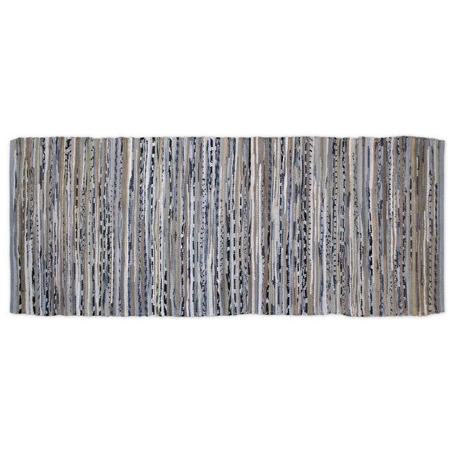 Handmade Gray Rag Rug - Multi Color 2'3