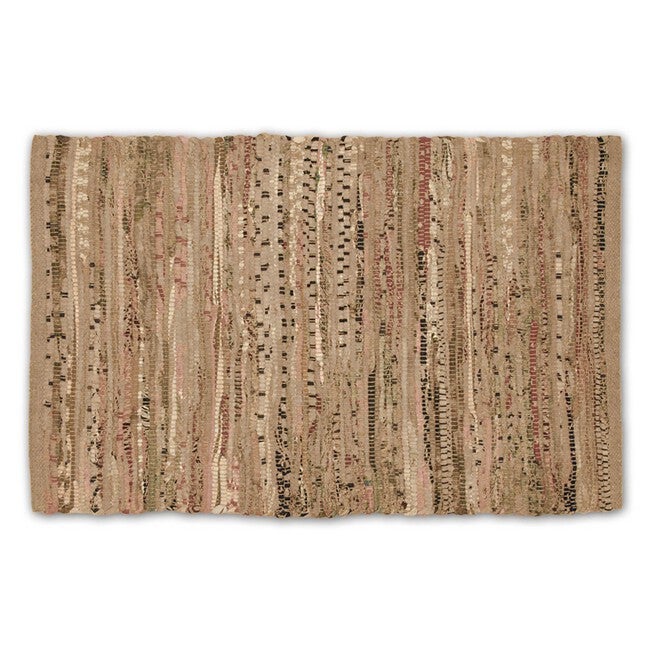 Multi Taupe Rag Rug 50X80 Cm, BROWN, hi-res image number 0