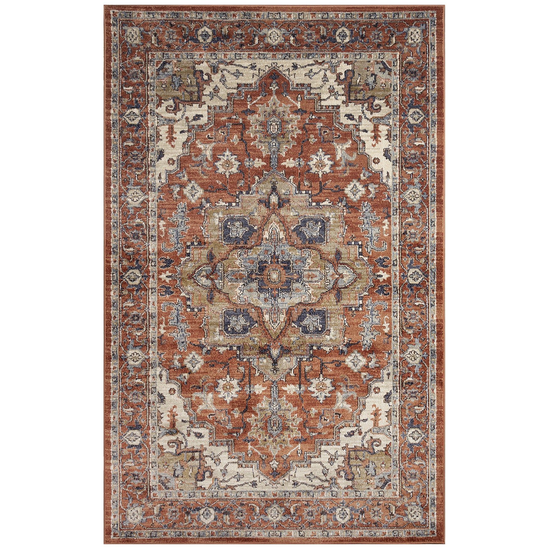 Ariana Heriz Indoor Area Rug Clay, CLAY, hi-res image number 0