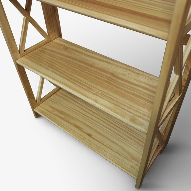 Montego 3-Shelf Folding Bookcase -Natural, , alternate image number 13