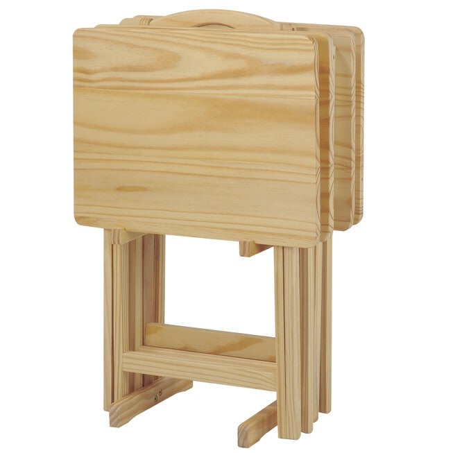 5pcs Tray Table Set-Natural, , alternate image number null