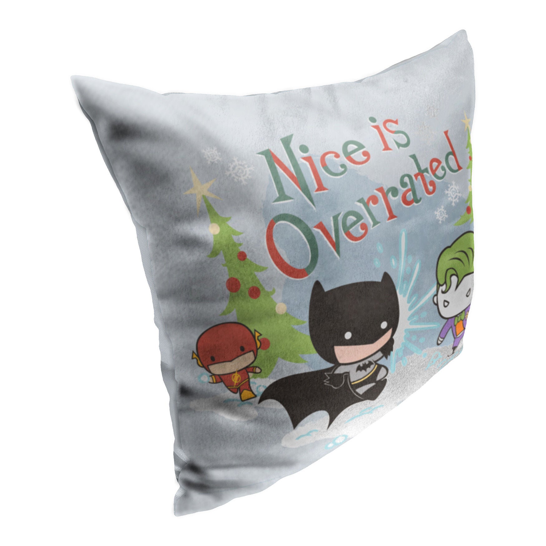 Wb Dc Justice League Nice Is Overrated Printed Throw Pillow, , on-hover image number 1