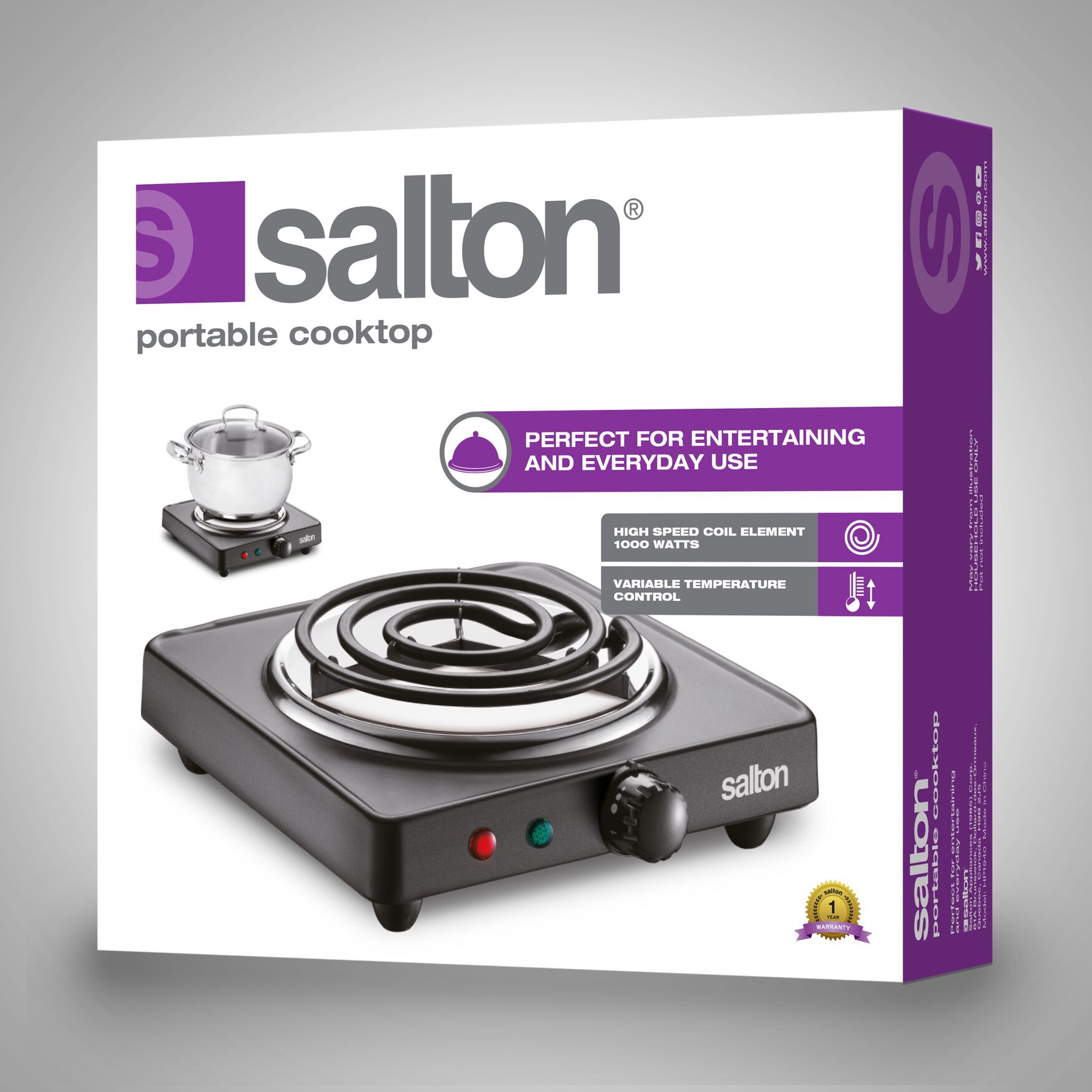 Portable Cooktop - Single Burner Black, , alternate image number 8