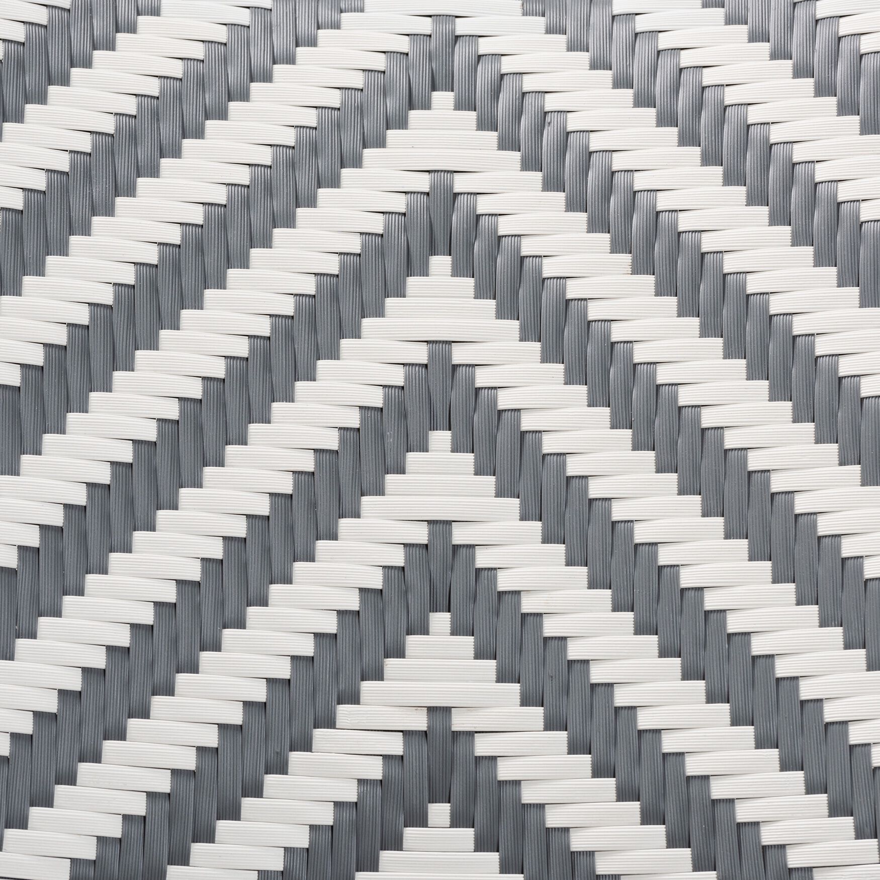 Shai Modern French Grey And White Weaving And Natural Rattan Bistro Chair, , alternate image number 6