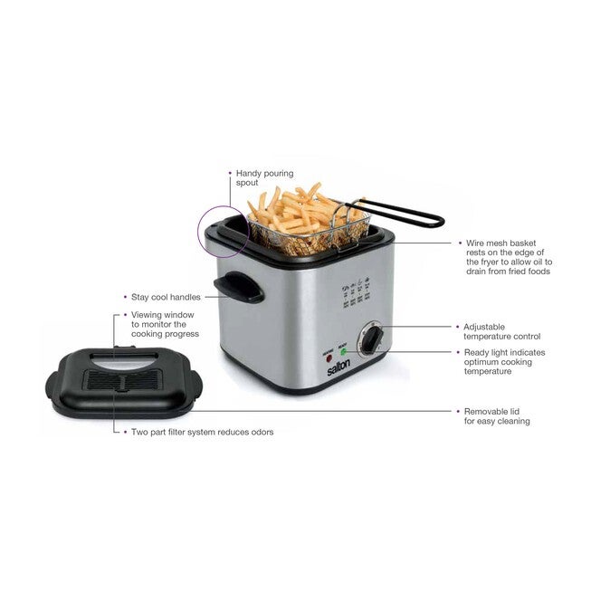 Compact Deep Fryer 1L/Qt, , alternate image number 2