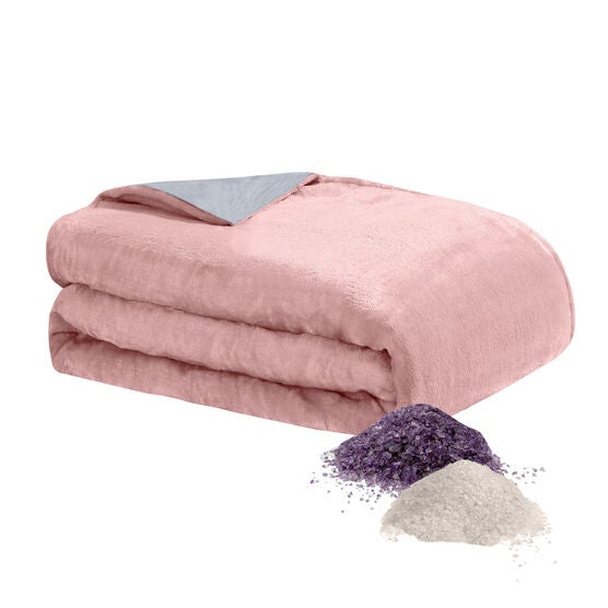Crystal 15Lb Reversible Cooling Weighted 48X72 Blanket With Removable Cover Weighted Blanket & Cover, , alternate image number null