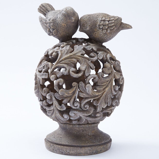 Pre-lit Lantern with Birds, STONE, hi-res image number 0