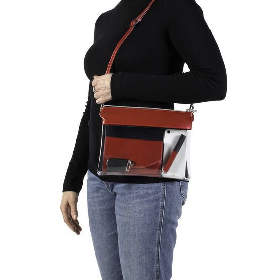 Convertible Bag Purse With Wallet, Clear/Red, , alternate image number null