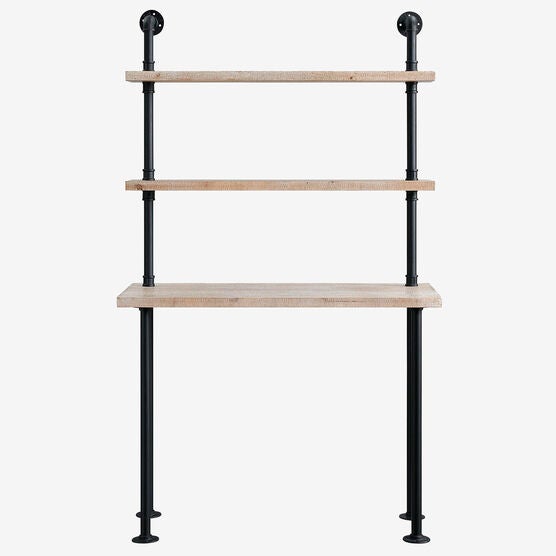 Wall Bookcase & Desk, WASHED FIR, hi-res image number null