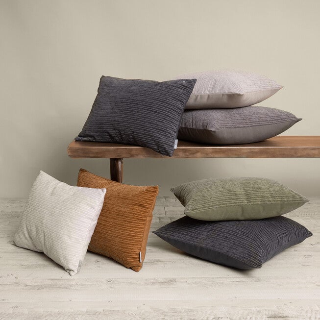 Opulence Chenille Stripes Square Pillow, , alternate image number null