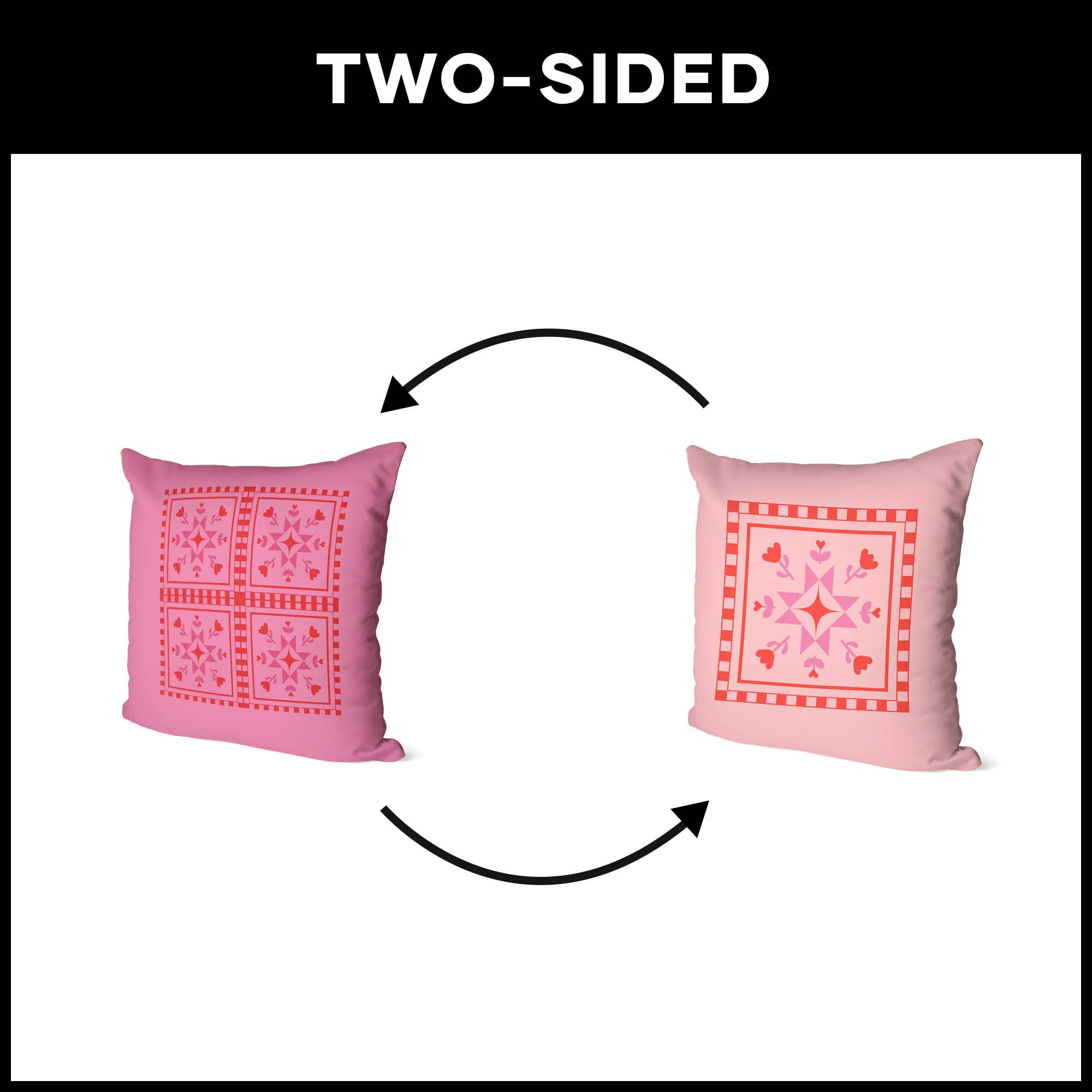 Valentine's Day Quilted Throw Pillow 18X18 Inches, QUILT PILLOW, alternate image number 5