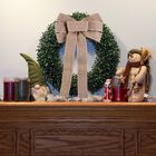 Burlap LED Wired Ribbon Bow, NATURAL, hi-res image number null