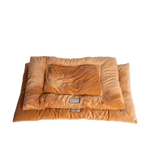 Pet Bed Mat, Dog Crate Soft Pad With Poly Fill Cushion, Medium Earth Brown, , alternate image number null
