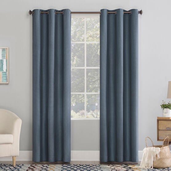 Sun Zero™ Blackout Lindstrom Printed Texture Grommet Panel, DUSK, hi-res image number null