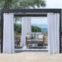 Seascapes Light Filtering Grommet Outdoor Curtain Panel Pair