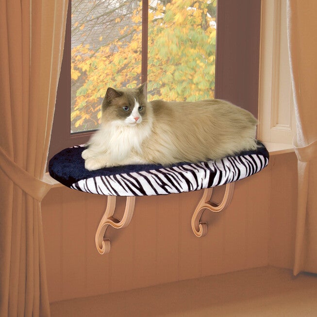 Kitty Cat Sill Zebra, BLACK WHITE, hi-res image number null
