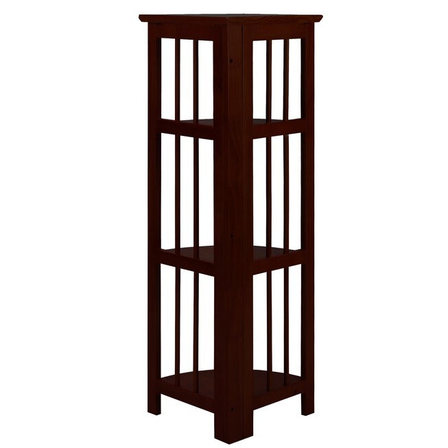 4-Shelf Corner Folding Bookcase - Truffle Brown, , alternate image number null