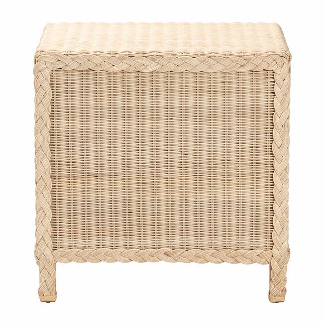 Lanica Japandi Sun Bleached Rattan 3-Drawer Nightstand, PALE, alternate image number 5