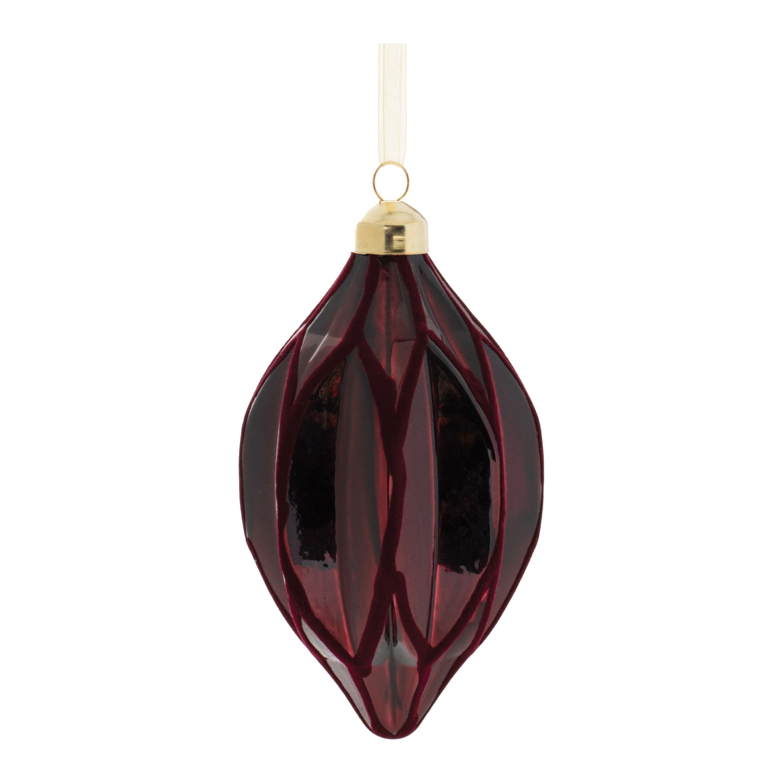 Velvet Glass Ornament (Set of 6), RED GOLD, alternate image number 5