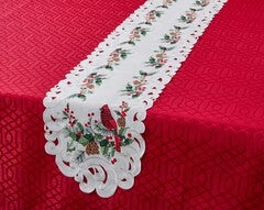 Embroidered Cutout Table Runner