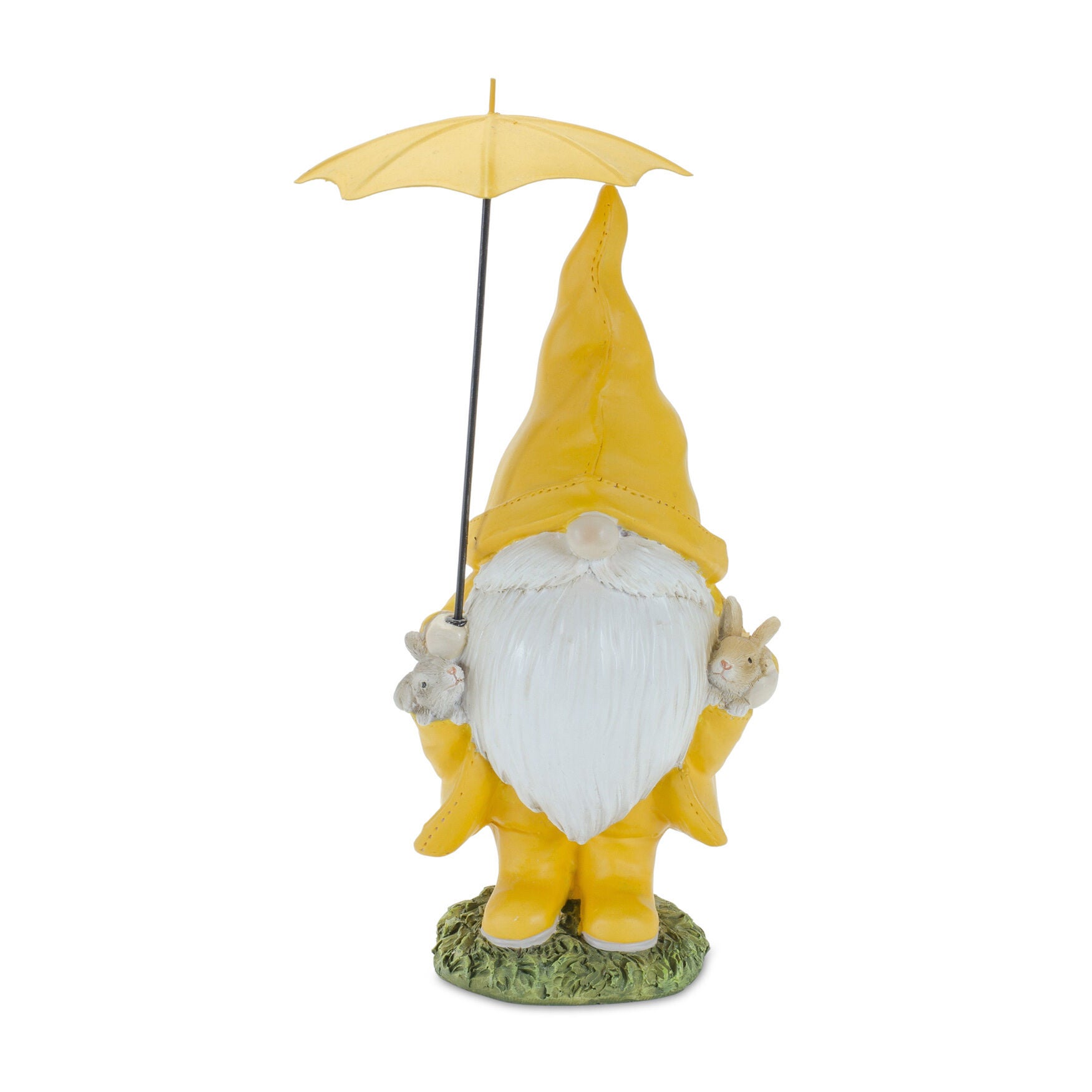Garden Gnome With Umbrella And Woodland Animals (Set Of 4), , on-hover image number 1