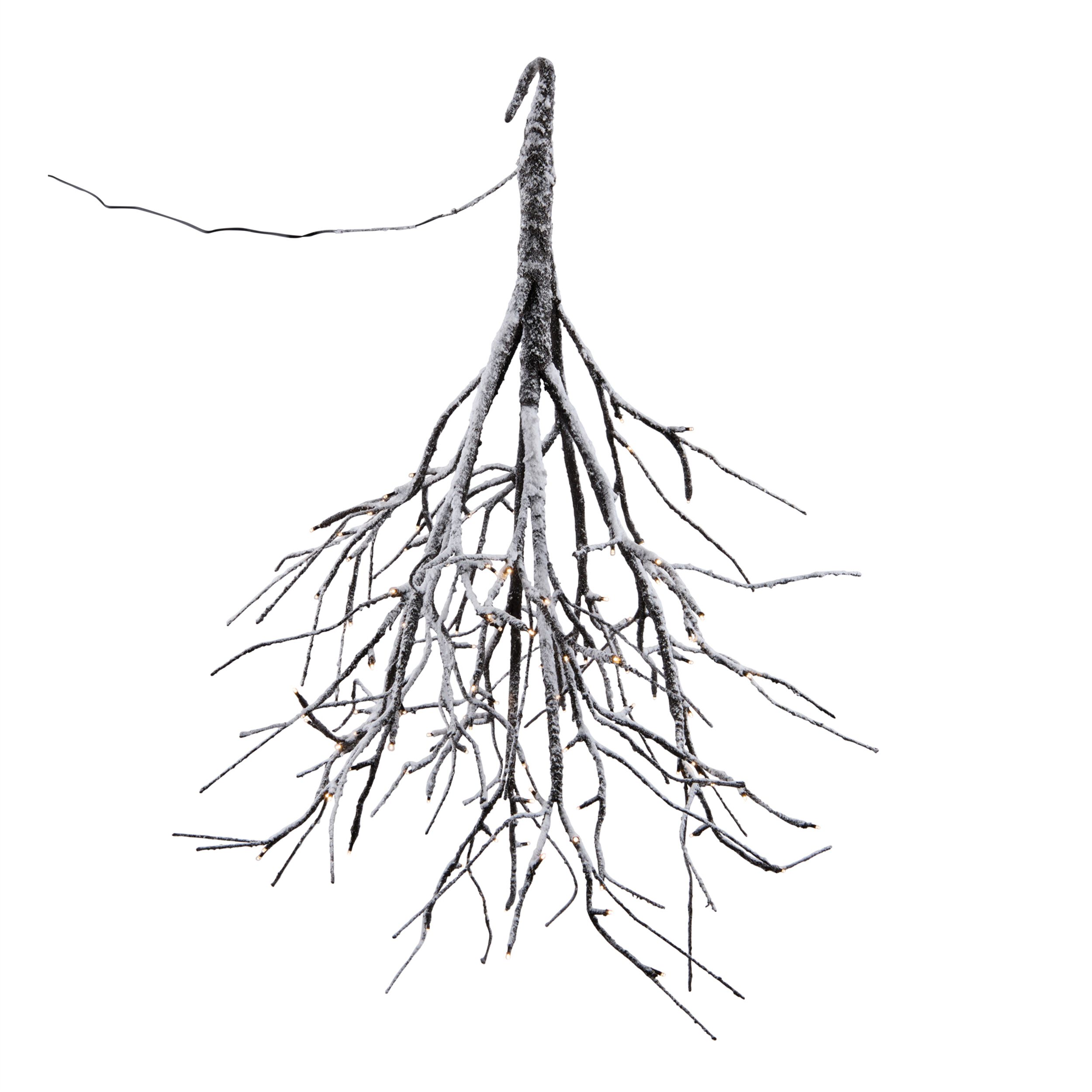 LED Flocked Twig Branch 4'H, BROWN WHITE, hi-res image number 0