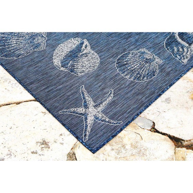 Liora Manne Carmel Shells Indoor/Outdoor Rug Aqua 23 inchesX7 feet 6 inches, , alternate image number 3