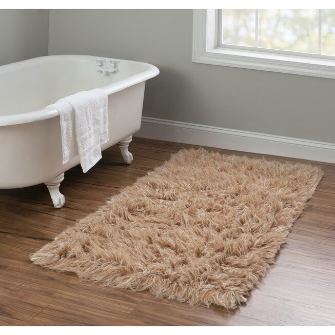 Flokati Tan Rug, , on-hover image number 1