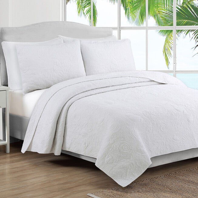 Estate Collection Seaside Quilt Set, WHITE, hi-res image number null