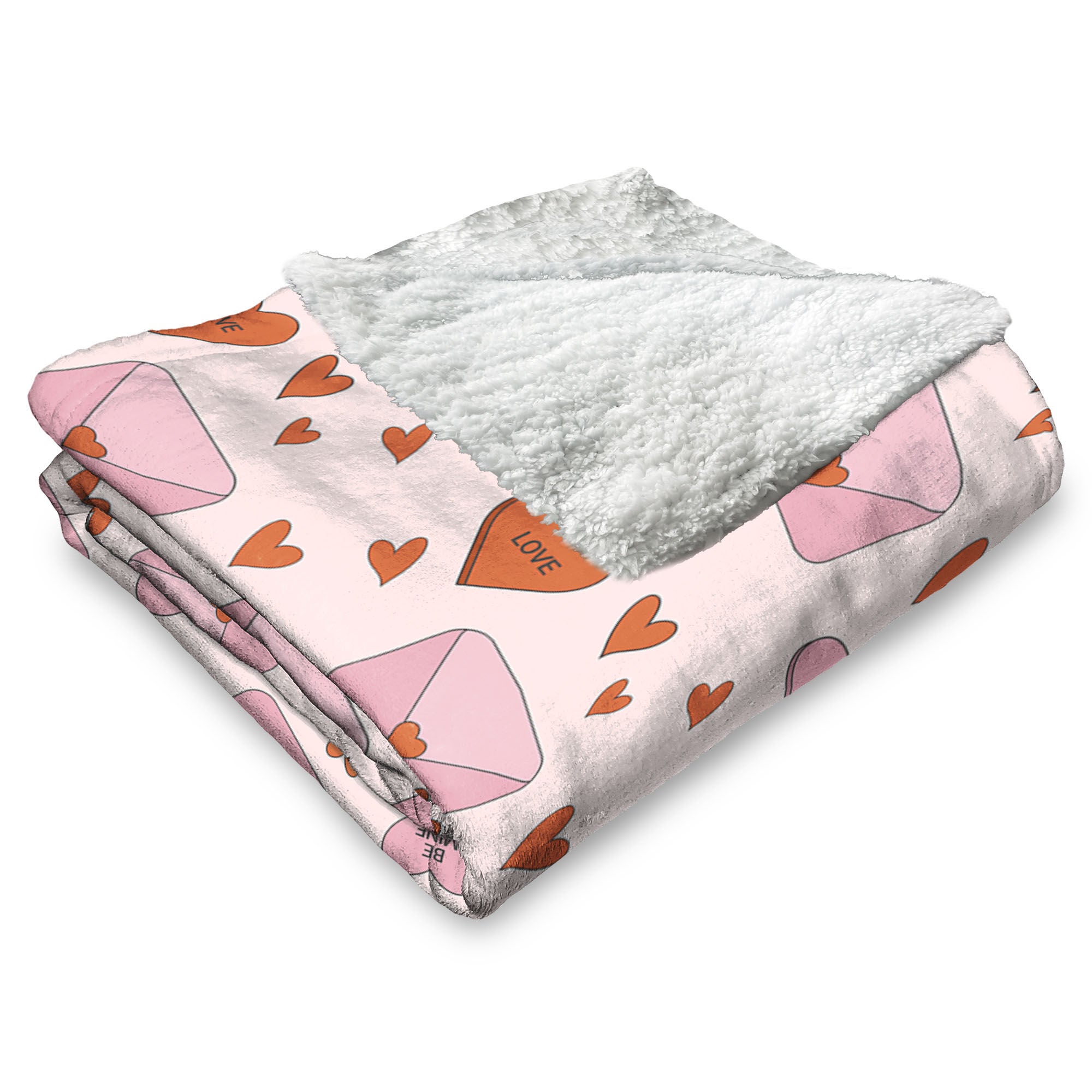 Valentine's Day Send My Love Silk Touch Sherpa Throw Blanket 50x60 Inches, SEND MY LOVE, alternate image number 3