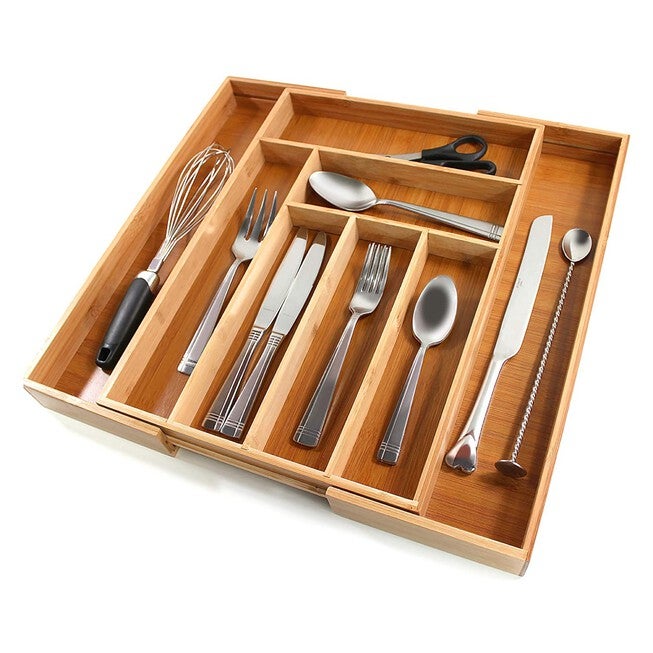Expandable Bamboo Drawer Organizer, 4447354 | Catherines