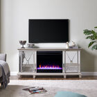 Toppington Mirrored Lifelike Alternating Colors Fireplace Media Console, MIRROR, hi-res image number null
