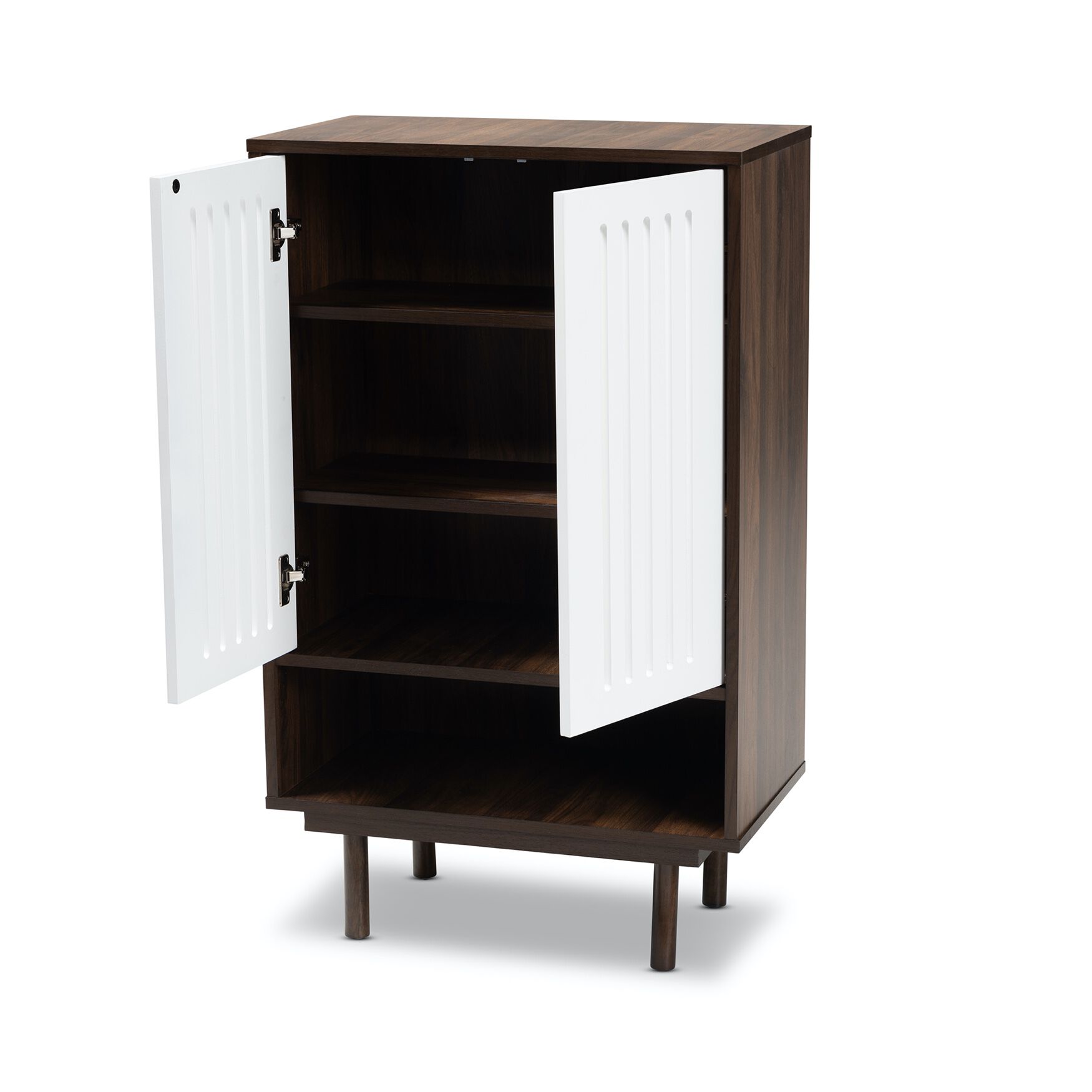 Meike Wood 2-Door Shoe Cabinet Furniture, , on-hover image number 1