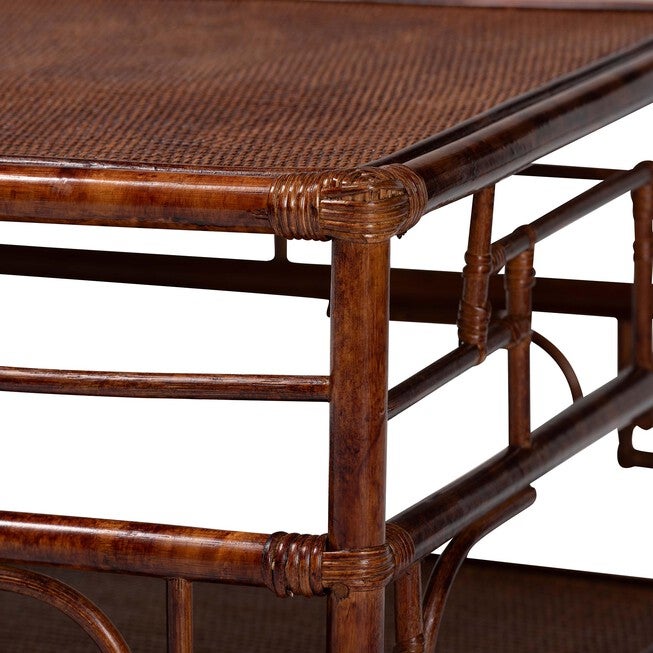 Sebalio Tortoise Natural Rattan Coffee Table, BROWN, alternate image number null