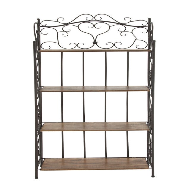 Brown Iron Farmhouse Baker'S Rack, , on-hover image number 1