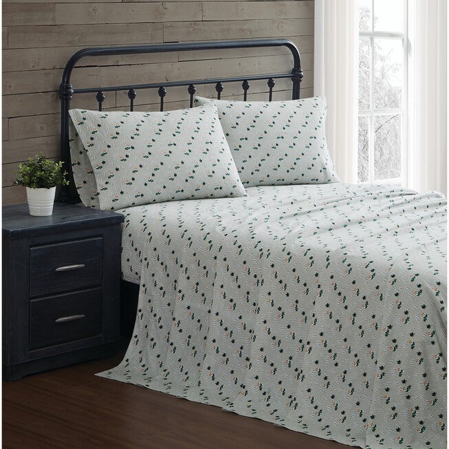 Corgi Snowday Flannel Sheet Set, , alternate image number null